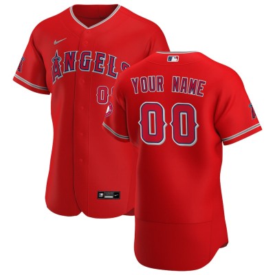 Los Angeles Angels Custom Men's Nike Red Alternate 2020 Authentic Player MLB Jersey